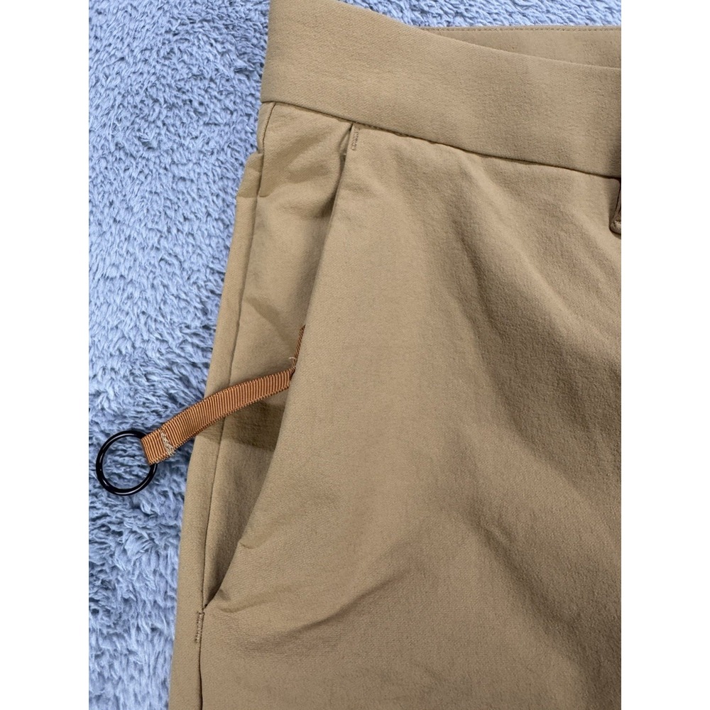 CRZ YOGA Men Chino Golf Pants 34 Khaki Stretch Performance Tech Flex Flat Front - Picture 2 of 10